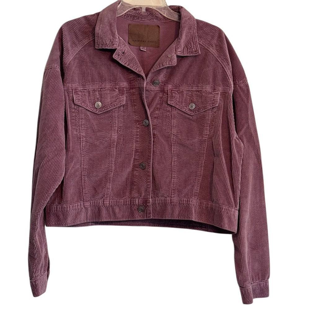 American Eagle Outfitters Mauve Corduroy Cropped Jacket